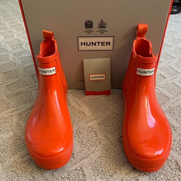 Hunter Shoes - 💜💜Hunter Original Chelsea Gloss Orange💜💜